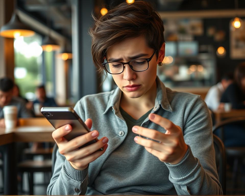 A person checking their phone repeatedly, illustrating anxious attachment behaviors like seeking reassurance