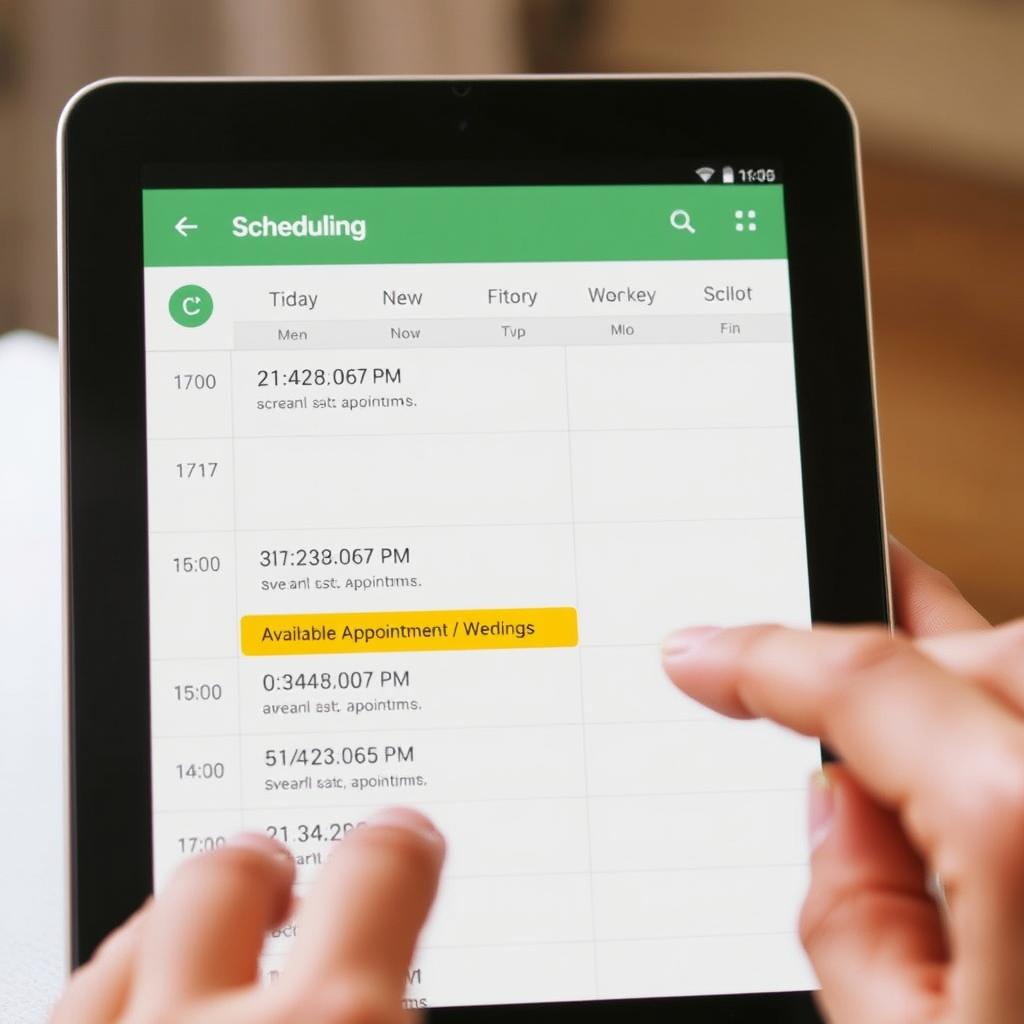 Calendar showing flexible therapy appointment options