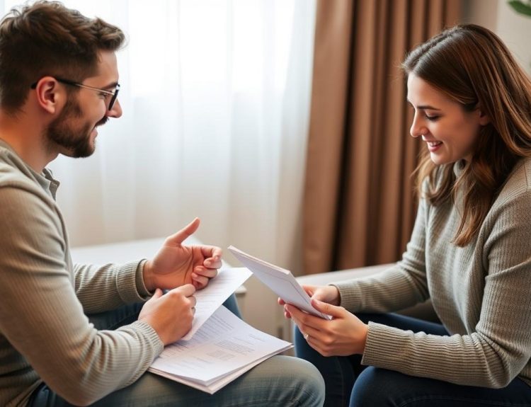 Couple actively engaged in therapy exercises