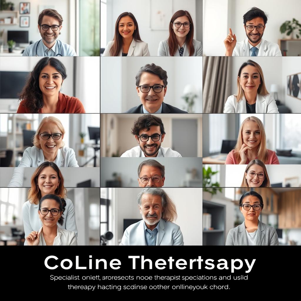 Diverse group of therapists available online