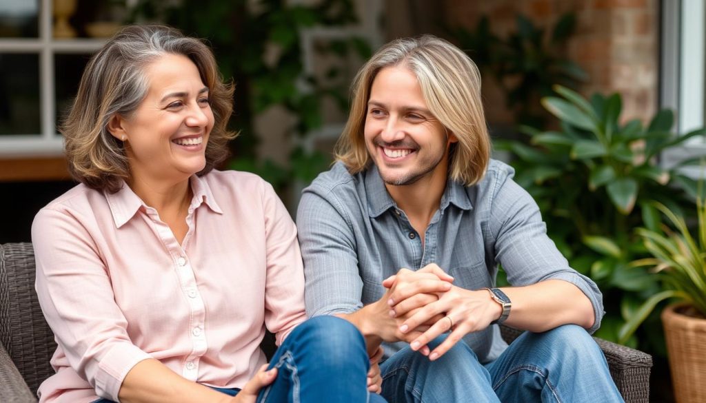 Happy couple after successful therapy journey